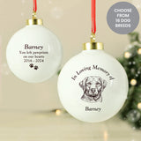 Personalised Memorial Dog Breed Bauble Default Title - Christmas Baubles at Gift Moments