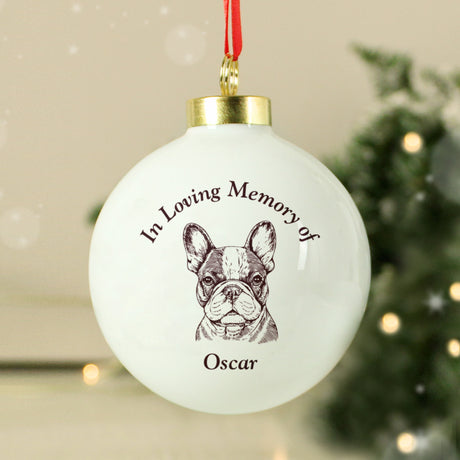 Personalised Memorial Dog Breed Bauble - Christmas Baubles at Gift Moments