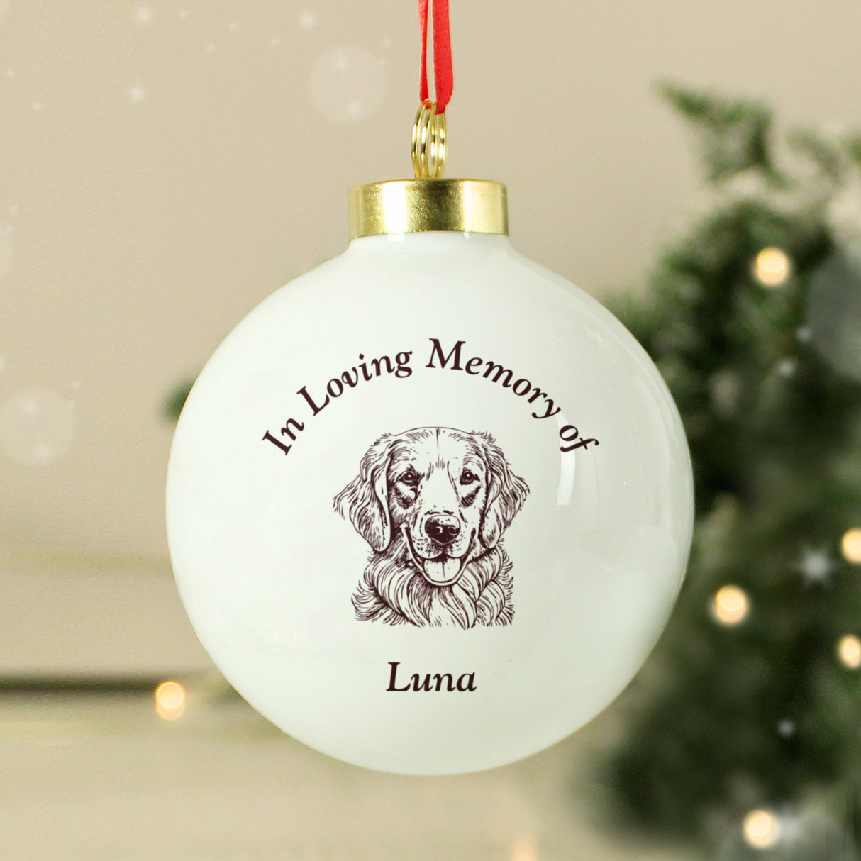 Personalised Memorial Dog Breed Bauble - Christmas Baubles at Gift Moments