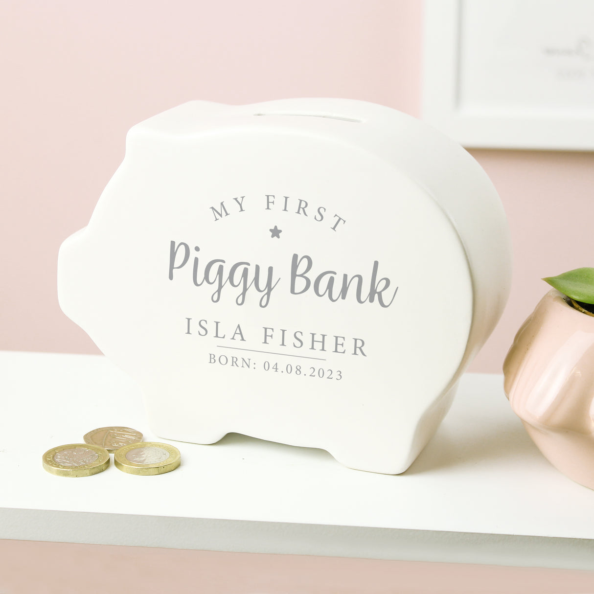 Personalised My First Piggy Bank: 3 - Money Boxes By Gift Moments