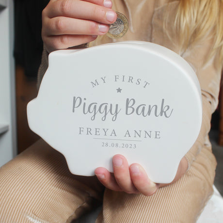 Personalised My First Piggy Bank - Money Boxes at Gift Moments