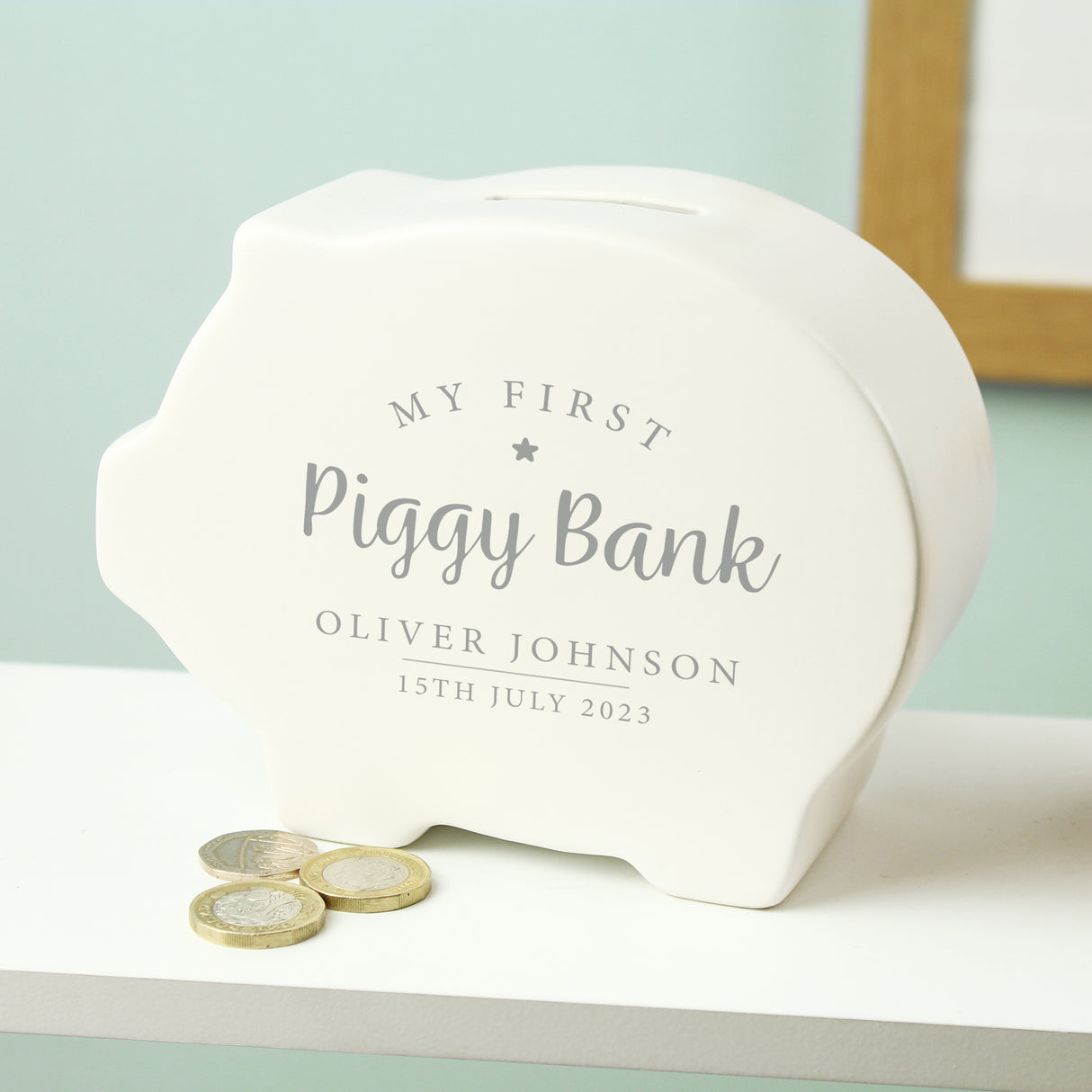 Personalised My First Piggy Bank: 6 - Money Boxes By Gift Moments