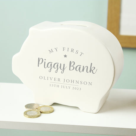 Personalised My First Piggy Bank - Money Boxes at Gift Moments