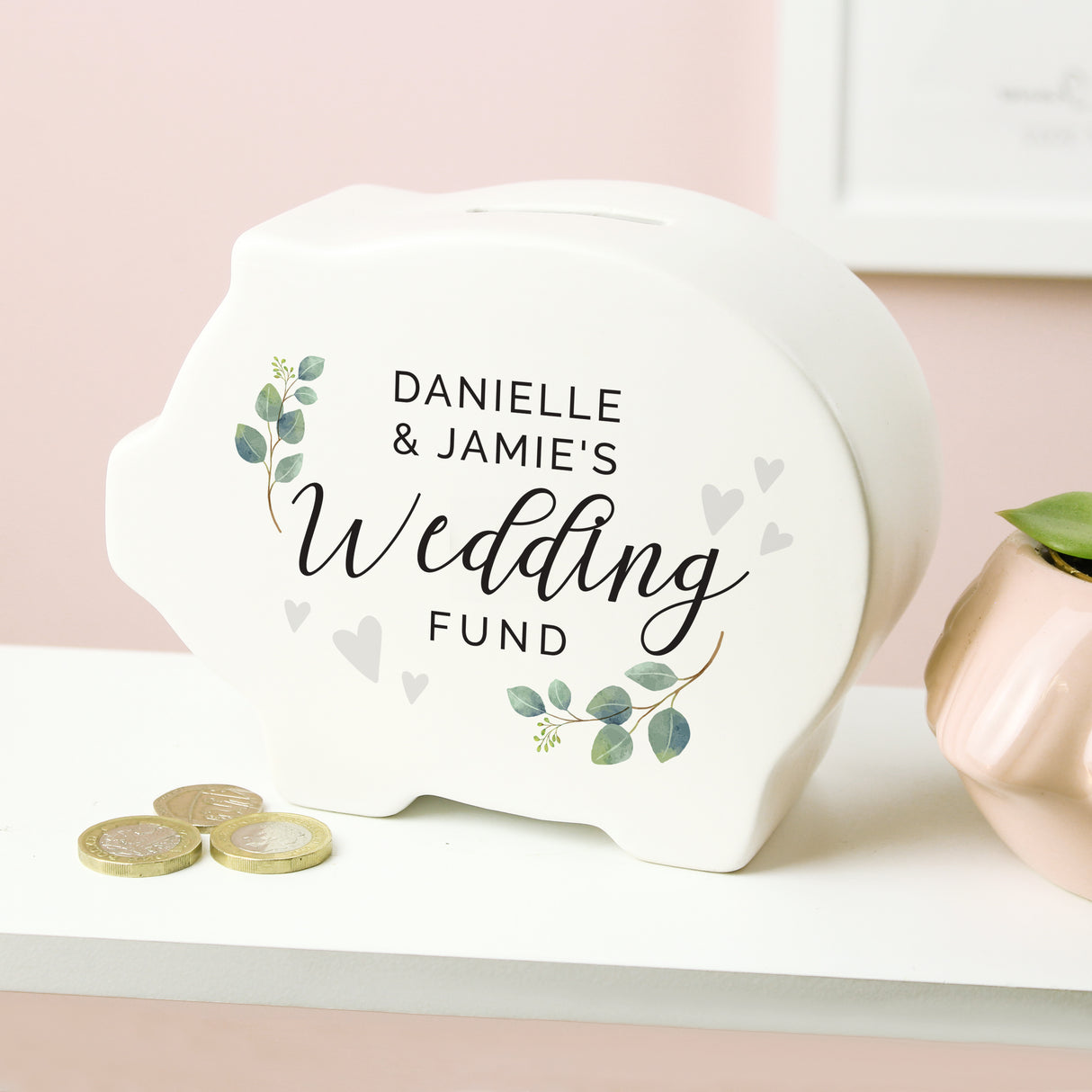 Personalised Wedding Piggy Bank Default Title - Money Boxes at Gift Moments