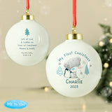 Personalised Winter Explorer First Christmas Tiny Tatty Teddy Bauble Default Title - Christmas Baubles at Gift Moments