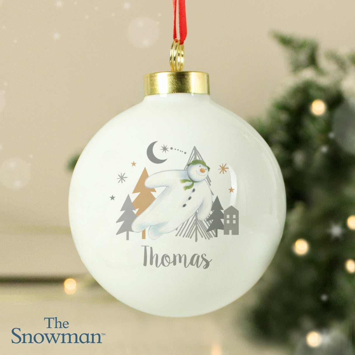 Personalised The Snowman Magical Adventure Bauble - Christmas Baubles at Gift Moments