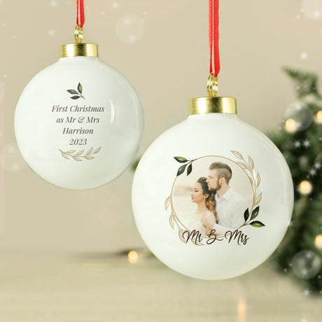 Personalised Photo Upload Memorial Bauble - Christmas Baubles at Gift Moments