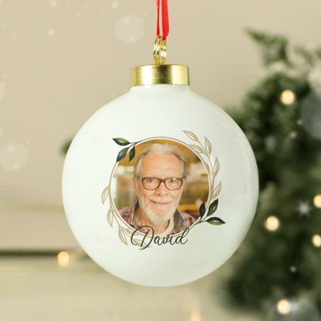 Personalised Photo Upload Memorial Bauble - Christmas Baubles at Gift Moments