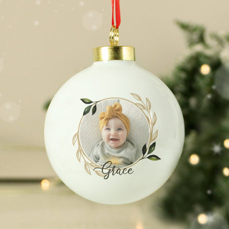 Personalised Photo Upload Memorial Bauble - Christmas Baubles at Gift Moments