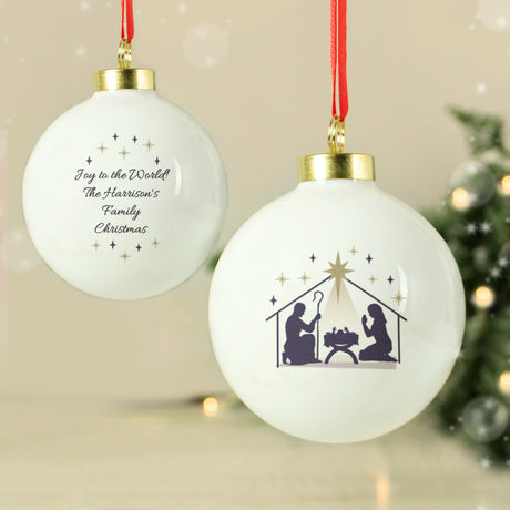 Personalised Nativity Bauble - Christmas Baubles at Gift Moments