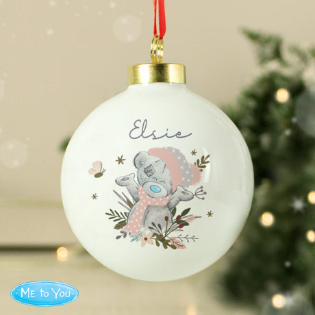 Personalised Me to You Cosy Winter Bauble - Christmas Baubles at Gift Moments