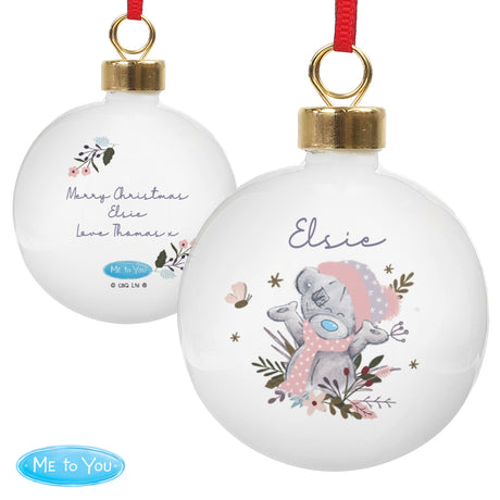 Personalised Me to You Cosy Winter Bauble - Christmas Baubles at Gift Moments