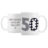 Personalised Monotone Numbers Mug - Mugs at Gift Moments