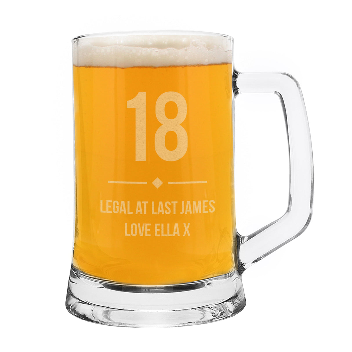 Personalised Big Age Glass Pint Stern Tankard - Tankards at Gift Moments