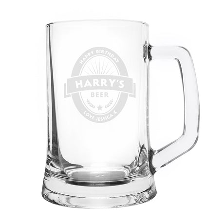 Personalised Beer Label Pint Stern Tankard - Tankards at Gift Moments