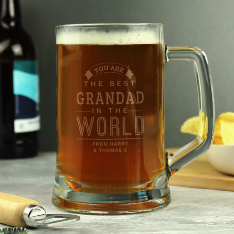 Personalised Best in The World Pint Stern Tankard - Tankards at Gift Moments