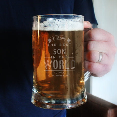 Personalised Best in The World Pint Stern Tankard - Tankards at Gift Moments