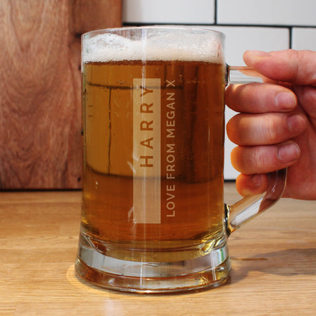 Personalised Free Text Pint Stern Tankard - Tankards at Gift Moments