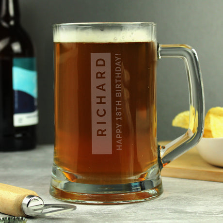 Personalised Free Text Pint Stern Tankard - Tankards at Gift Moments