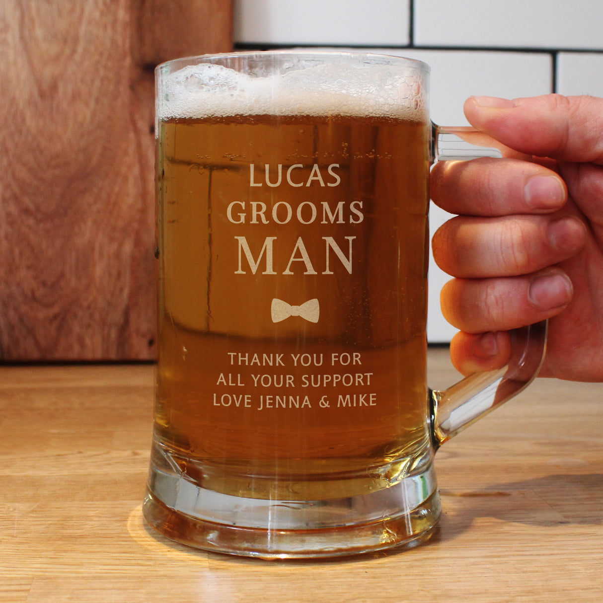 Personalised Groomsman Pint Stern Tankard - Tankards at Gift Moments