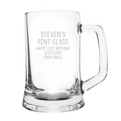 Personalised Free Text Pint Stern Tankard - Tankards at Gift Moments