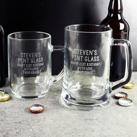 Personalised Free Text Pint Stern Tankard - Tankards at Gift Moments