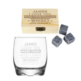 Personalised Whisky Glass & Stones Set: 5 - Tumblers By Gift Moments