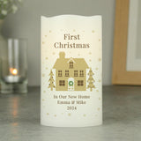 Personalised Festive Village LED Candle - LED Lighting at Gift Moments