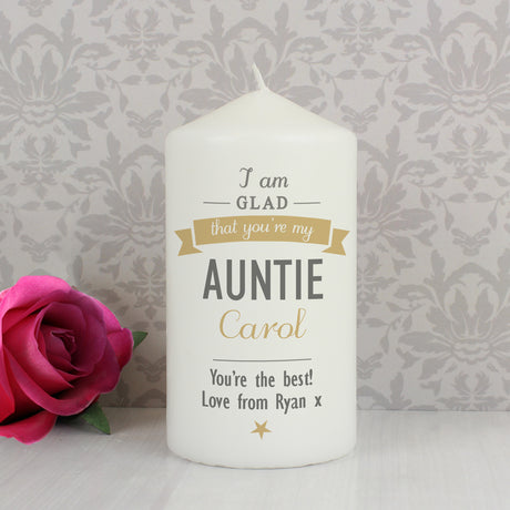 Personalised I Am Glad... Pillar Candle Default Title - Candles at Gift Moments