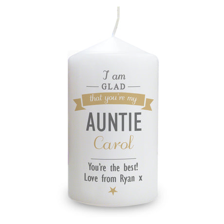 Personalised I Am Glad... Pillar Candle - Candles at Gift Moments