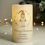 Personalised Christmas Gonk LED Candle - LED Lighting at Gift Moments