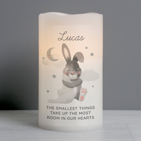 Personalised Baby Bunny LED Candle - LED Lighting at Gift Moments