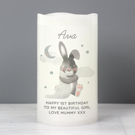 Personalised Baby Bunny LED Candle - LED Lighting at Gift Moments