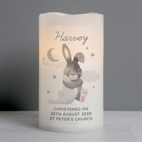 Personalised Baby Bunny LED Candle - LED Lighting at Gift Moments