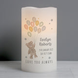 Personalised Teddy & Balloons LED Candle: 1 - LED Lighting By Gift Moments