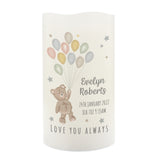 Personalised Teddy & Balloons LED Candle: 2 - LED Lighting By Gift Moments