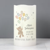 Personalised Teddy & Balloons LED Candle: 3 - LED Lighting By Gift Moments