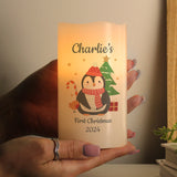 Personalised 1st Christmas Penguin LED Candle - LED Lighting at Gift Moments