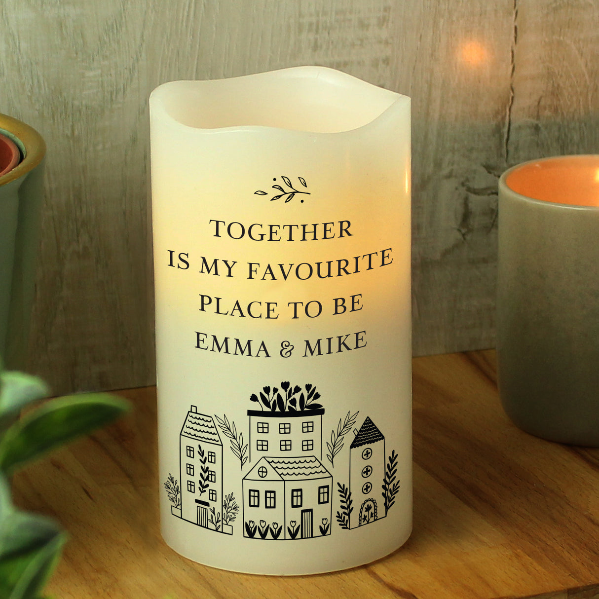 Personalised HOME LED Candle Default Title - LED Lighting at Gift Moments