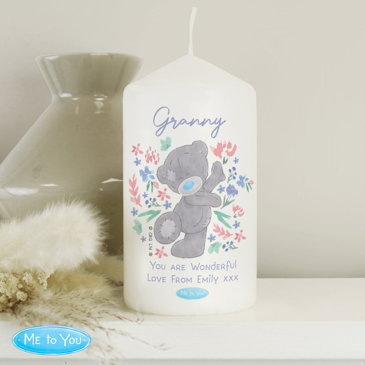 Personalised Me To You Floral Candle: 1 - Candles