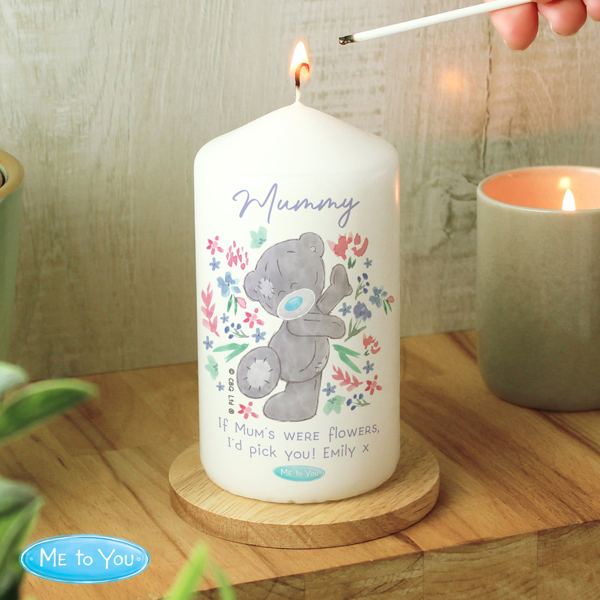 Personalised Me To You Floral Candle: 2 - Candles