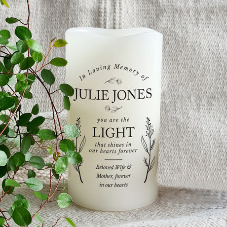 Personalised In Loving Memory LED Candle - LED Lighting at Gift Moments