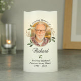 Personalised Botanical Memorial LED Candle: 3 - LED Lighting By Gift Moments