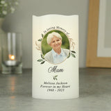 Personalised Botanical Memorial LED Candle: 4 - LED Lighting By Gift Moments