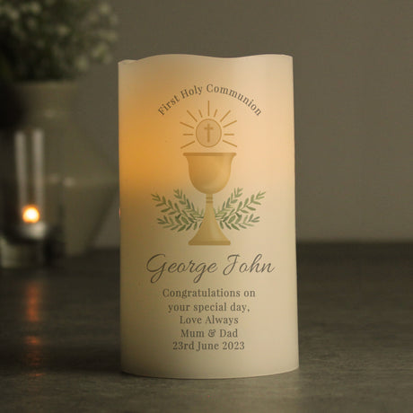 Personalised First Holy Communion LED Candle - LED Lighting at Gift Moments