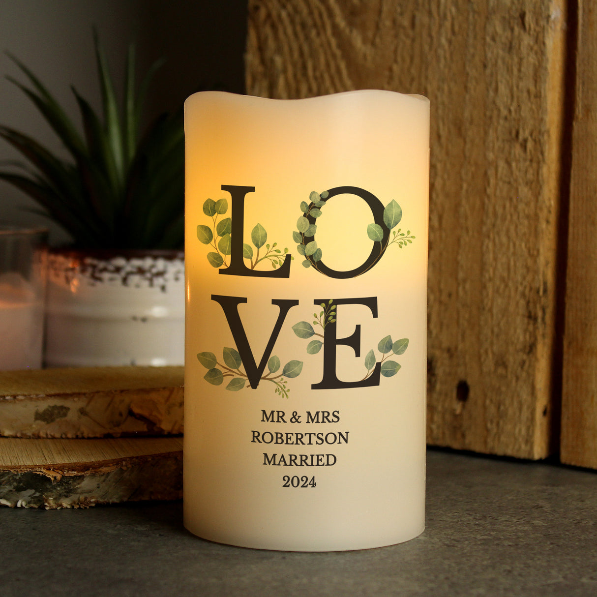 Personalised LOVE LED Candle Default Title - LED Lighting at Gift Moments