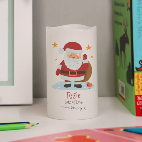 Personalised Christmas Santa LED Candle - LED Lighting at Gift Moments