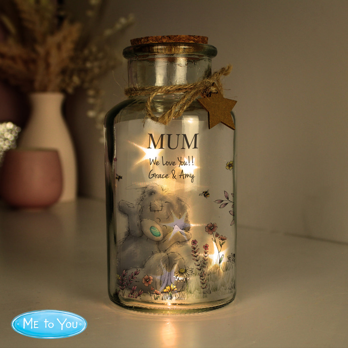 Personalised Me to You Floral LED Jar: 4 - LED Lighting