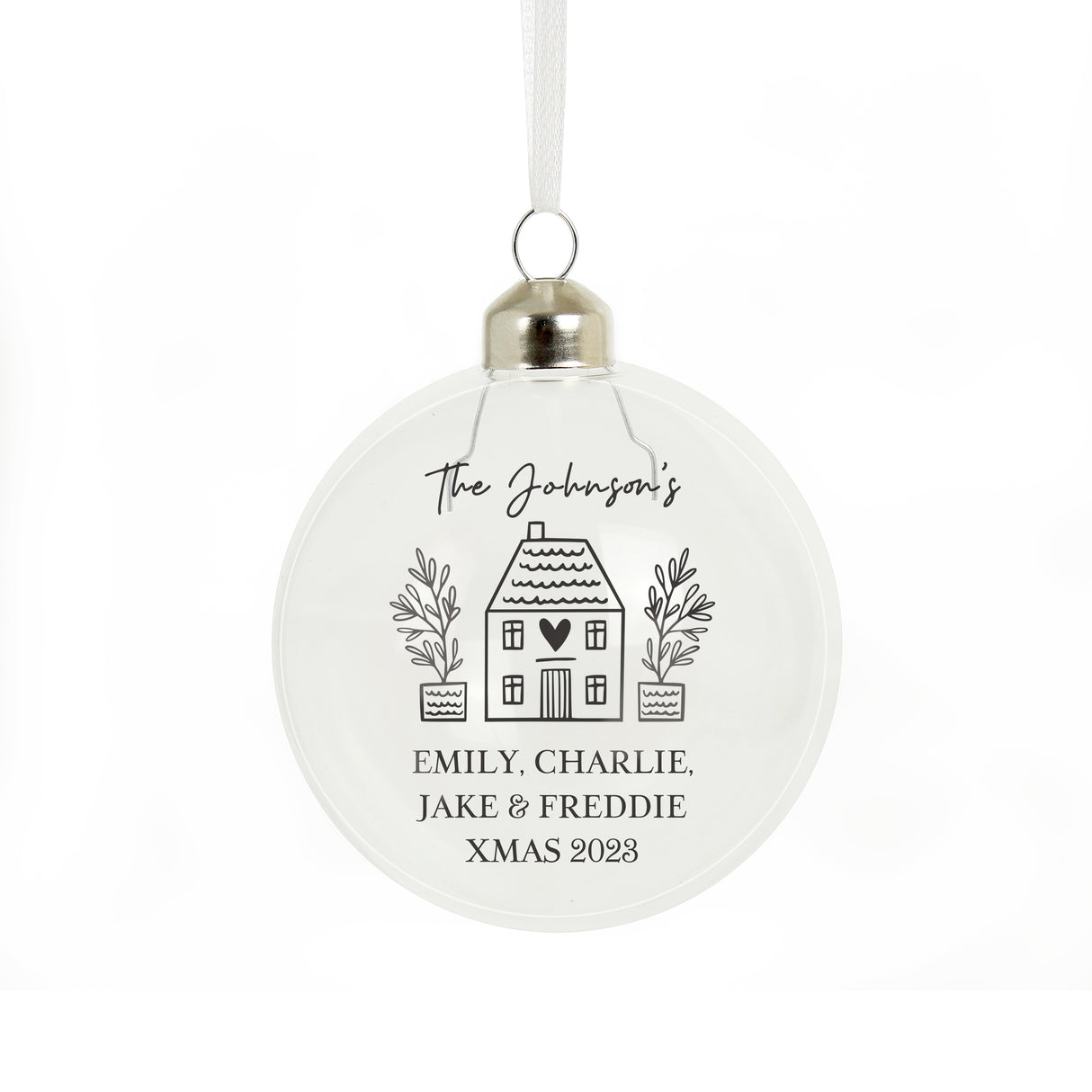 Personalised Home Glass Bauble - Christmas Baubles at Gift Moments