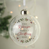 Personalised Christmas Glass Bauble Default Title - Christmas Baubles at Gift Moments